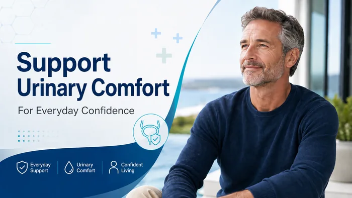 Urinary comfort and everyday confidence support for men